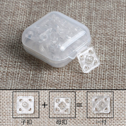 3484★ Botón oculto de plástico invisible transparente para madre e hijo, camisa con botones antiluz, cárdigan, ropa de bebé, botón a presión