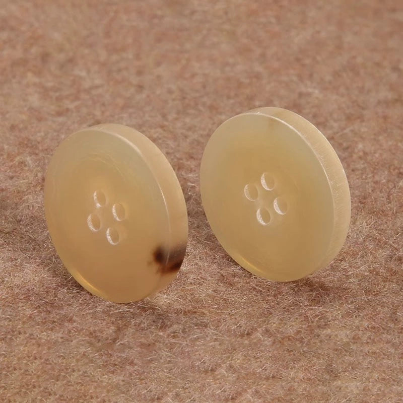 3298★  Round flat horn button men's and women's coat coat high-end button versatile pants fashion suit beige button