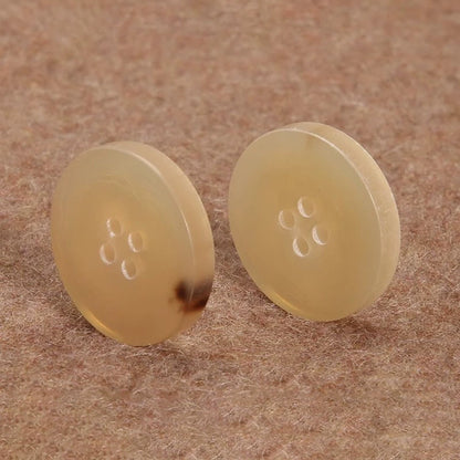 3298★  Round flat horn button men's and women's coat coat high-end button versatile pants fashion suit beige button