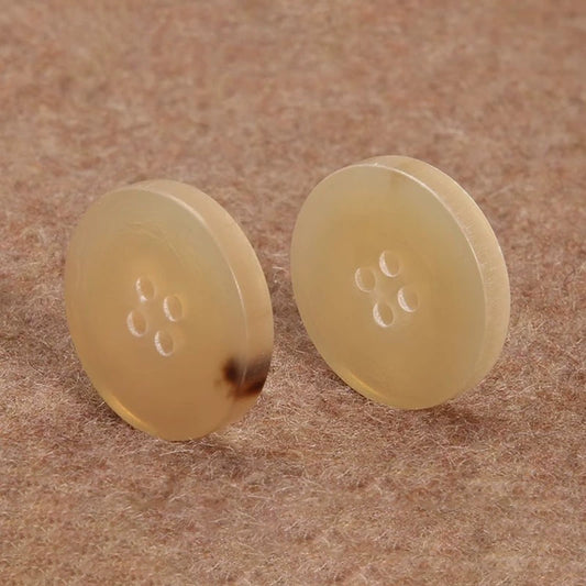 3298★  Round flat horn button men's and women's coat coat high-end button versatile pants fashion suit beige button