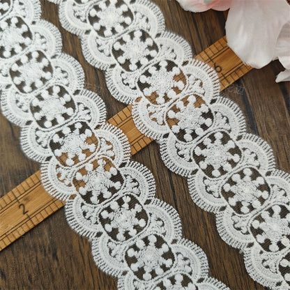 3824 Nouveaux accessoires de dentelle brodée en maille blanche DIY matériaux de tissu faits à la main vêtements pour enfants vêtements pour bébé Lolita