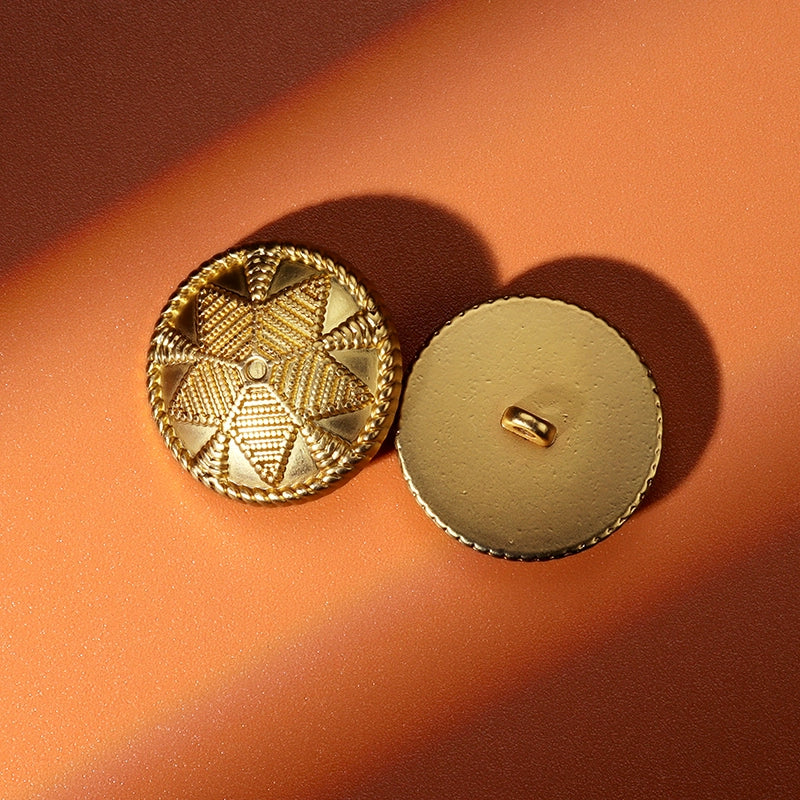 3263★ High-end gold five-pointed star buttons clothes jacket sweater metal buttons versatile round small fragrant buttons