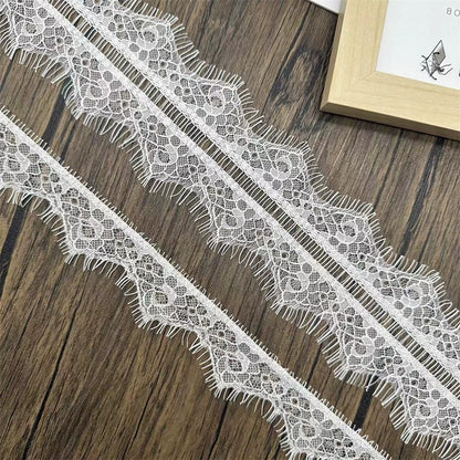 3760 Exquisito tul de exportación de borde simple y doble, accesorios de encaje para pestañas, ropa de bricolaje, cuello, borde, falda, manga, material