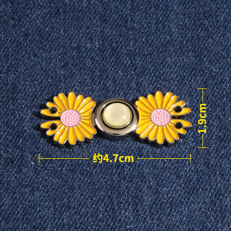 3506★ artefacto de ajuste de cintura pantalones falda circunferencia de cintura gran cambio pequeño botón jeans pantalones cintura botón ajustable mujeres