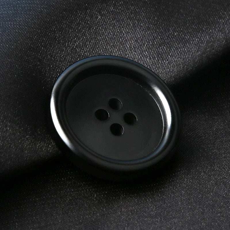 3445★ Botones redondos negros para abrigos, botones para chaquetas de traje para hombres y mujeres, accesorios versátiles para gabardinas y botones superiores.