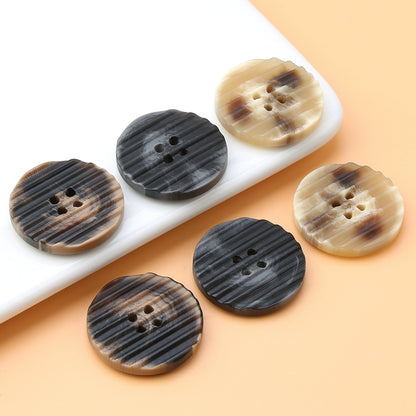 3428★ Botones redondos de resina de alta gama para gabardina de mujer, botones para abrigo, botones para ropa de hombre, botones para traje, accesorios para pantalones