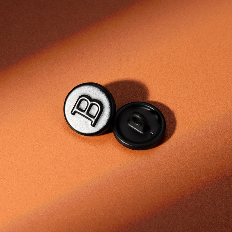 3406★  Black metal shirt buttons women's clothes exquisite round buttons versatile shirt cuffs neckline high-end buttons men