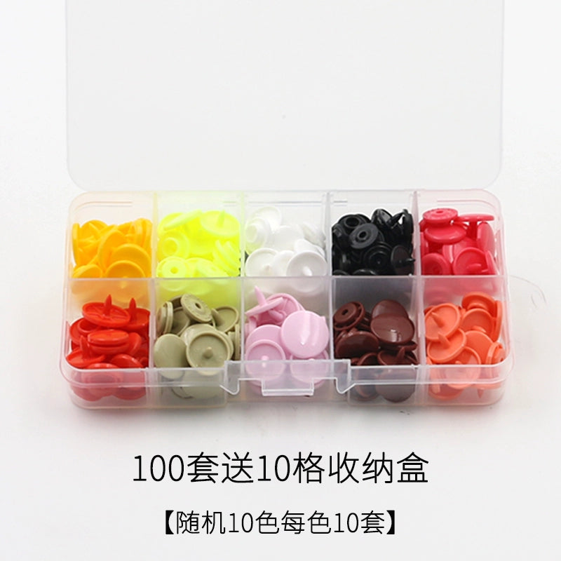 3412★  Button buttons Raincoat hidden buttons Plastic four-in-one buttons Children's overalls Pants Mother buttons Clothes Children's women's snap buttons