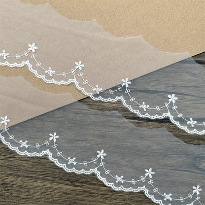 3811 Accesorios de encaje bordado blanco japonés y coreano, accesorios de decoración de ropa DIY, materiales hechos a mano DIY, accesorios de ropa