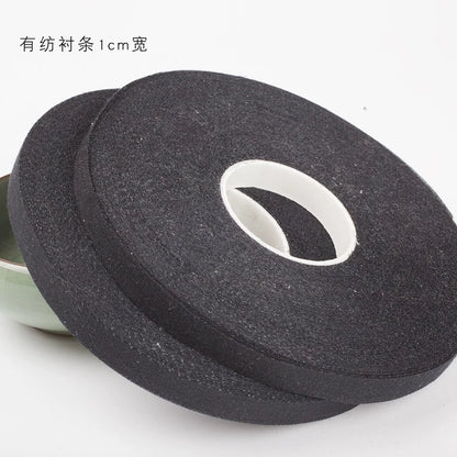 3918 1 cm de ancho, inserto para ropa, tira de forro de seda recta, tira de forro de grano recto, ajuste anti-tejido, anti-deformación, no elástico