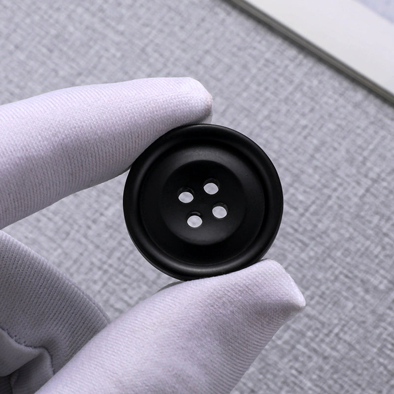 3459★  Black resin buttons men's suit jacket buttons top women's woolen coat trench coat pants versatile high-end buttons