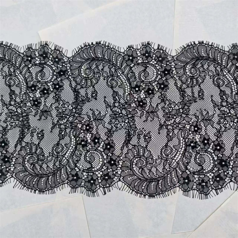 Tela de encaje de pestañas de alta calidad, 3745 cm de ancho y 20 cm de largo, ideal para manualidades, para vestido de novia, joyería, velo, collar, accesorios de empalme