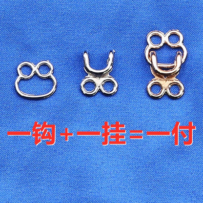 3509★ Botones de visón de metal, ganchos de hebilla, hebillas ocultas, hebillas colgantes, hebillas de cuello de estilo, botones de ropa de abrigo de piel de alta gama