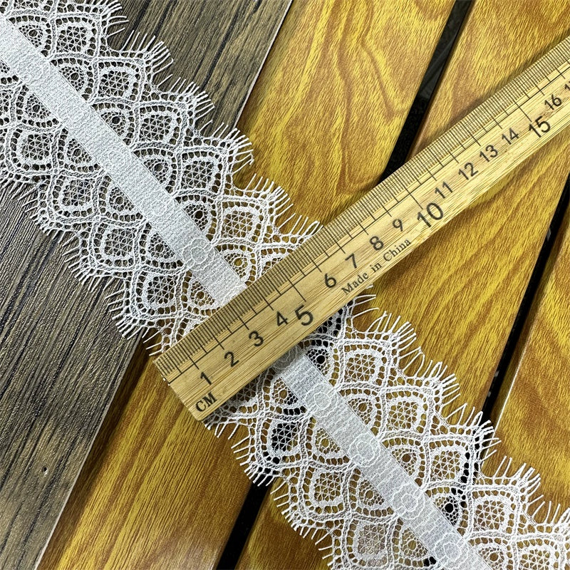 3738 Exquisitas pestañas blancas y negras con encaje para unir ropa, materiales decorativos, bricolaje, escote, mangas, tirantes, ayudas de costura