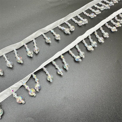 3710  width 3.5 cm AB color bubble beads crystal bead curtain DIY decorative curtain handmade beaded bead curtain lace fringed beads