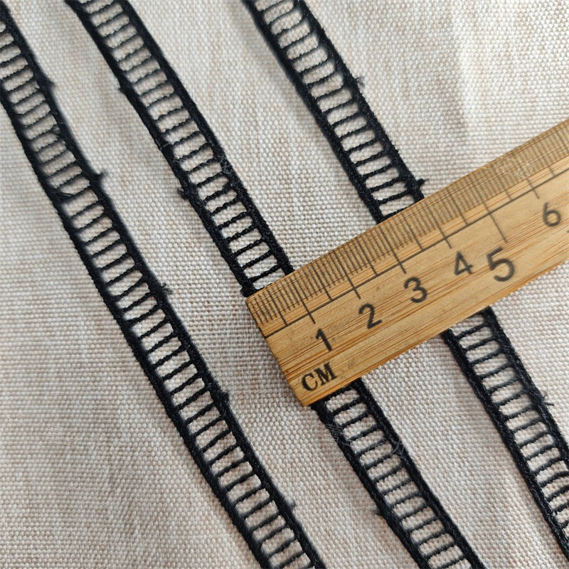 3676 Exquisito encaje bordado de escalera soluble en agua de seda de leche, accesorios de encaje decorativos para empalme de ropa Lolita DIY