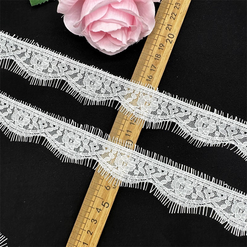 3777 ancho 4-5cm exquisito encaje de pestañas pequeñas DIY tela hecha a mano ropa interior falda cuello accesorios decorativos