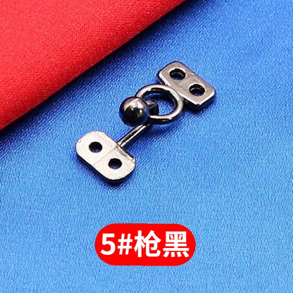 3509★ Botones de visón de metal, ganchos de hebilla, hebillas ocultas, hebillas colgantes, hebillas de cuello de estilo, botones de ropa de abrigo de piel de alta gama