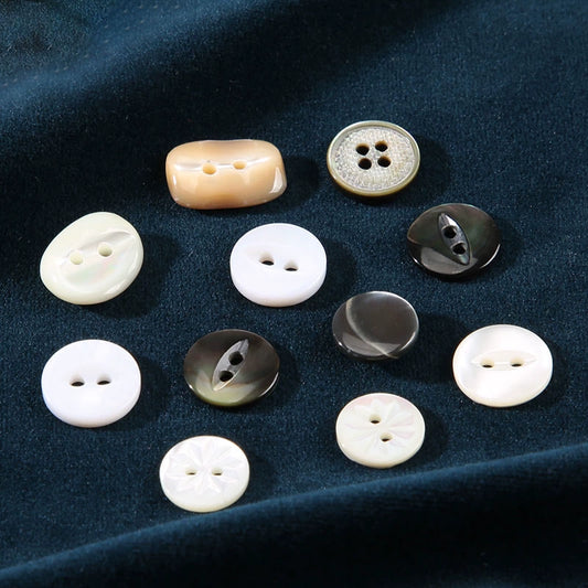 3341★  Shell shirt buttons high-end women's clothes cardigan shirt round buttons versatile children's baby buttons men