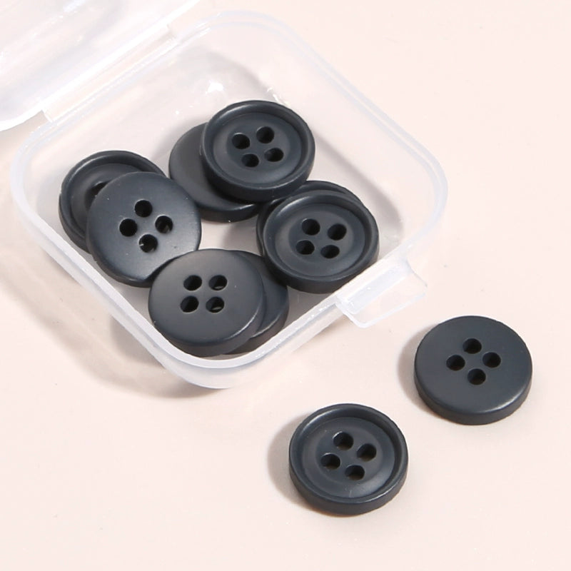 3324★  Round Shirt Clothes Decorative Buttons Shirt Cardigan Top Women's Four-Eye Buttons Sweater Cuffs Small Button Accessories