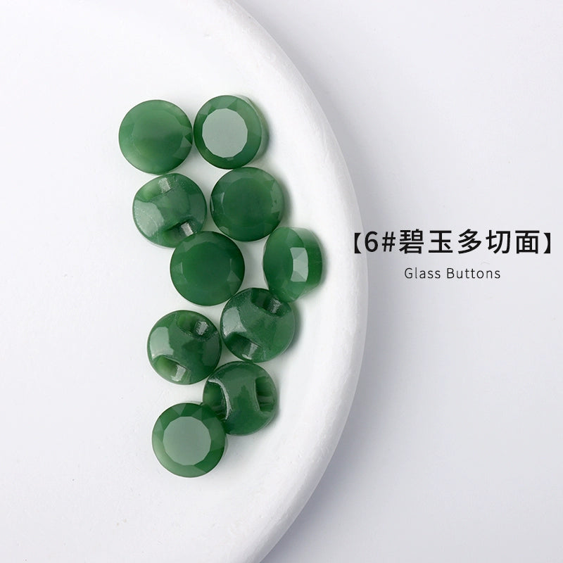 3380★  New Chinese antique buttons imitation jade Hanfu Tang suit buttons glazed buttons dress knitted cardigan buttons cheongsam buttons