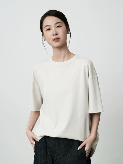 CAREMIND2024 nueva blusa básica de manga corta, holgada y fina, de seis colores, con cuello redondo y mangas cortas para mujer 