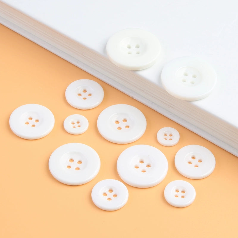 3309★ Resin white shirt round decorative buttons invisible bottom button shirt versatile pad button black button small button