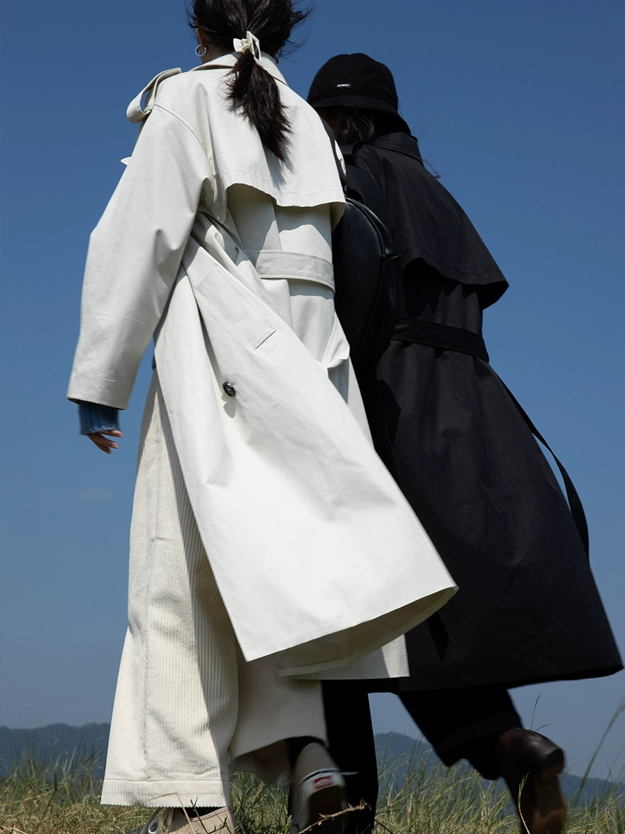 CAREMIND [Actualización de la tienda de la ciudad] Chaqueta cortavientos negra de diseño de algodón de nicho para mujer, productos nuevos de otoño de talla media y larga 