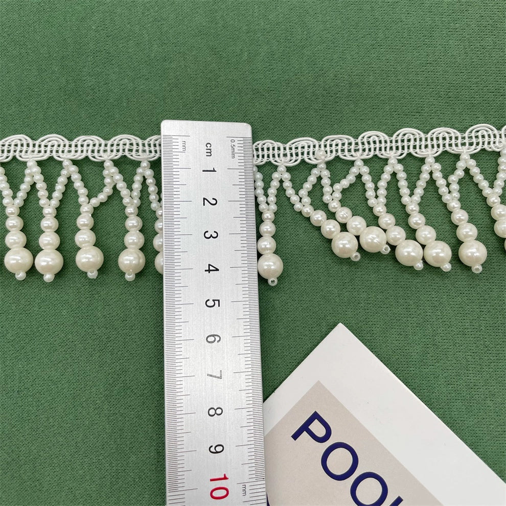3727 Una variedad de cuentas, encaje con flecos, accesorios colgantes de calabaza de perla Hanfu, accesorios de ropa de falda, correas de cortina de cuentas de bricolaje