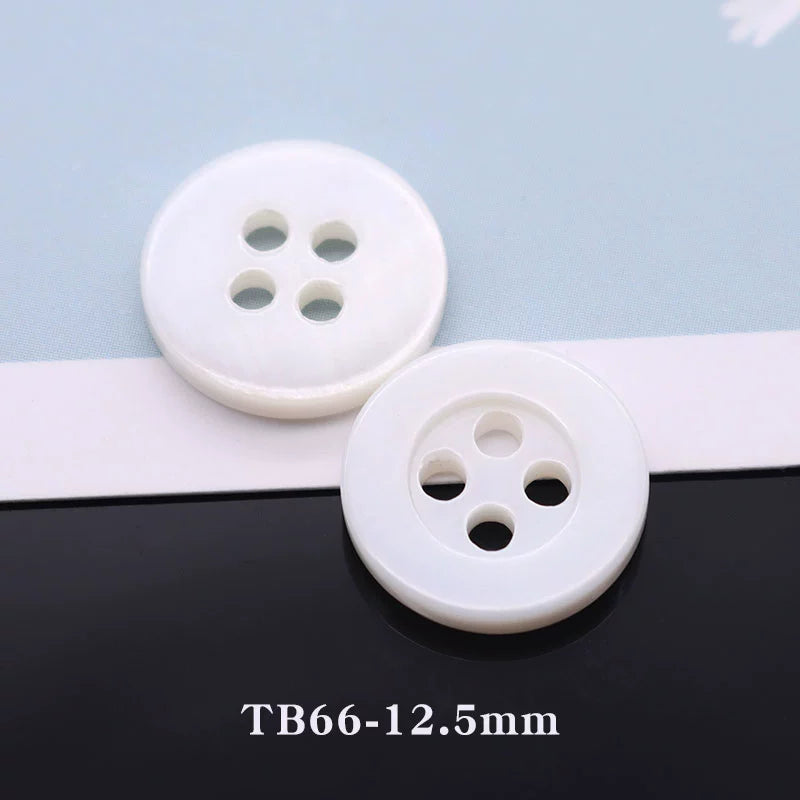 3366★  Natural shell buttons White shirt buttons High-end men's and women's knitted sweaters Cardigan shirts Round shell buttons Small