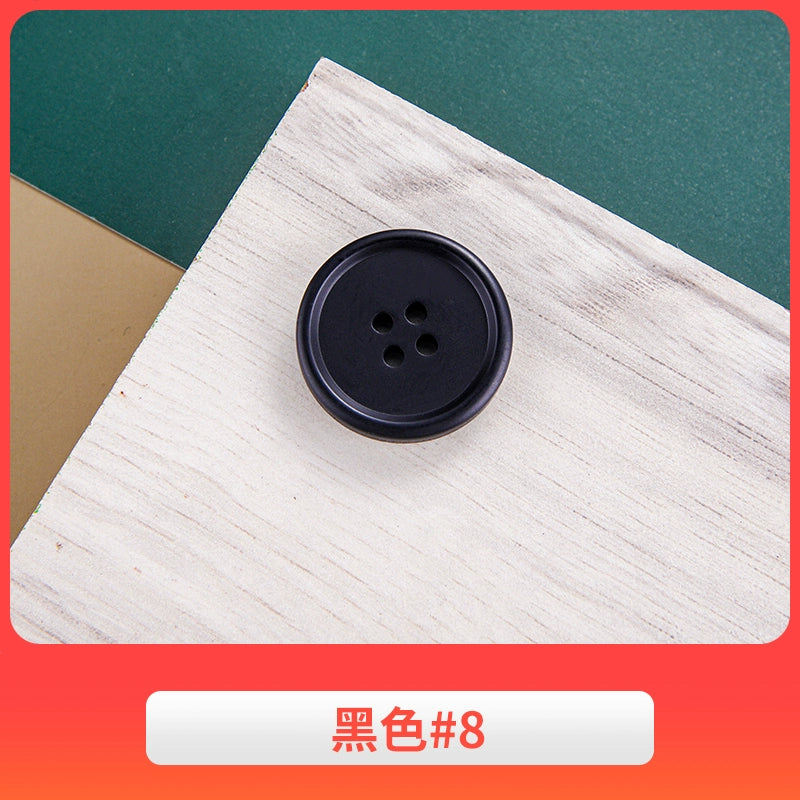 3444★ Gabardina negra con botones redondos para hombre, traje de pantalón, botones versátiles para mujer, ropa de traje