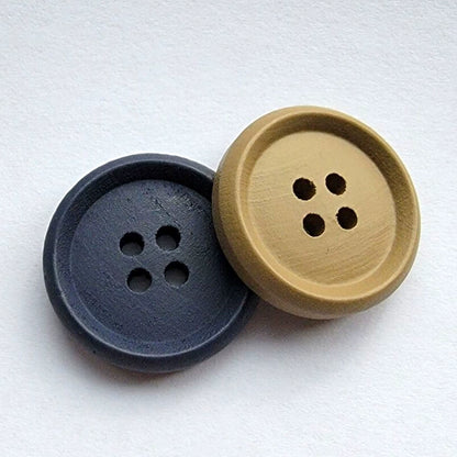 3424★ Botones redondos de madera color caqui para ropa de hombre y mujer, traje, suéter, cárdigan, botones pequeños hechos a mano DIY