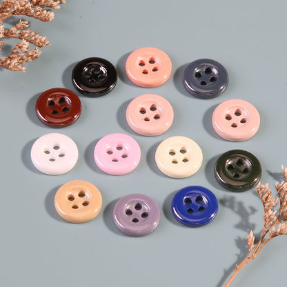 3337★  Four-eye round ceramic button men's and women's shirts cardigan cuffs neckline high-end buttons children's clothes button accessories