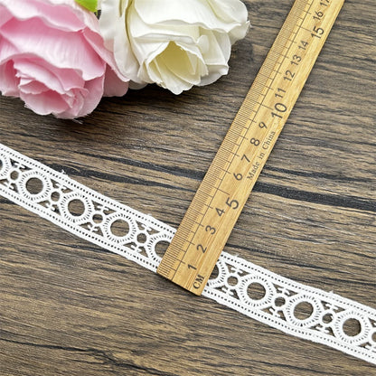 3831 Encaje de algodón puro soluble en agua blanco, bordado, falda de cortina, ropa de muñeca, textiles para el hogar, accesorios de tela decorativos