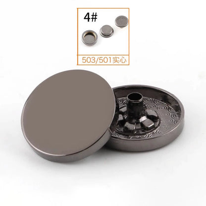 3411★  Metal high-end clothes clothing mother and child buttons jacket hidden buttons round coat down jacket buttons buttons buttons buttons