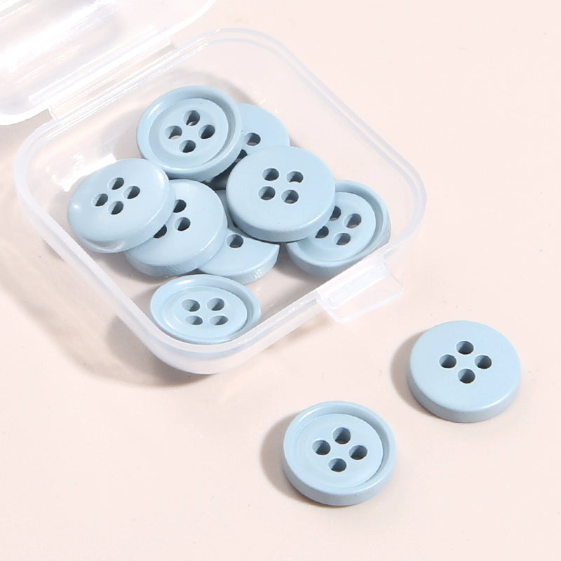 3324★  Round Shirt Clothes Decorative Buttons Shirt Cardigan Top Women's Four-Eye Buttons Sweater Cuffs Small Button Accessories