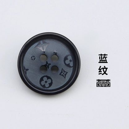 3439★ Abrigo de traje para mujer, botones decorativos de alta gama, botones redondos, ropa, chaqueta, suéter, traje, botones negros, botones de resina