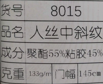 3901 sarga gruesa de seda humana, forro adhesivo de poliéster binba de seda humana, forro de alta gama, forro de traje con manchas de color, forro de abrigo 8015