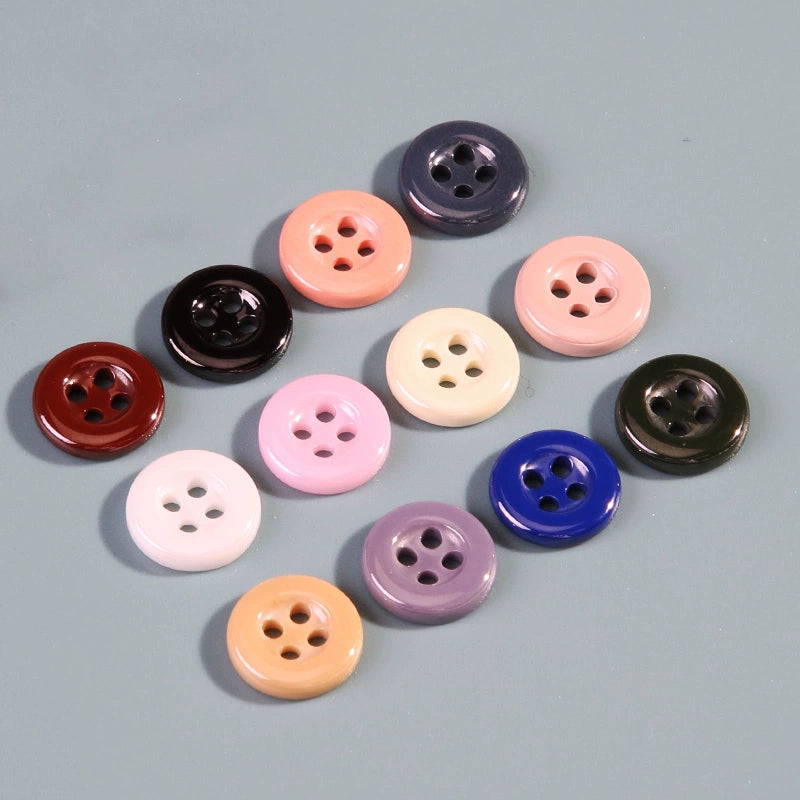 3337★  Four-eye round ceramic button men's and women's shirts cardigan cuffs neckline high-end buttons children's clothes button accessories