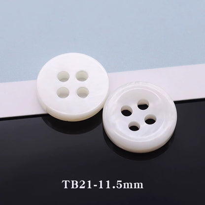 3366★  Natural shell buttons White shirt buttons High-end men's and women's knitted sweaters Cardigan shirts Round shell buttons Small
