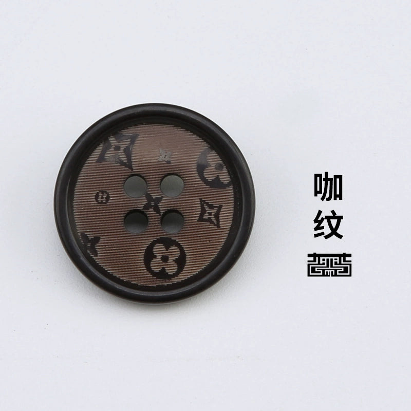 3439★ Abrigo de traje para mujer, botones decorativos de alta gama, botones redondos, ropa, chaqueta, suéter, traje, botones negros, botones de resina