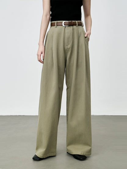 Pantalones vaqueros de pierna ancha y cintura alta CAREMIND para mujer 2024 nuevos pantalones ajustados rectos con forma de pera 