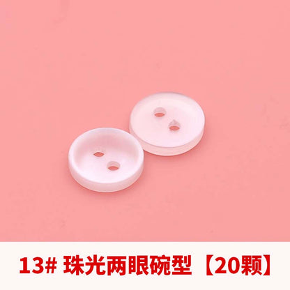 3358★  Versatile shirt buttons round transparent black and white buttons men's and women's shirts shirt cardigan polo shirt colored buttons