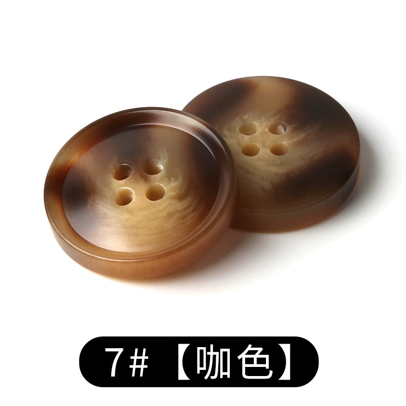 3450★ Accesorios de ropa versátiles Botón de abrigo de resina redondo Botón superior de chaqueta de gabardina Botones de traje negro para hombres y mujeres