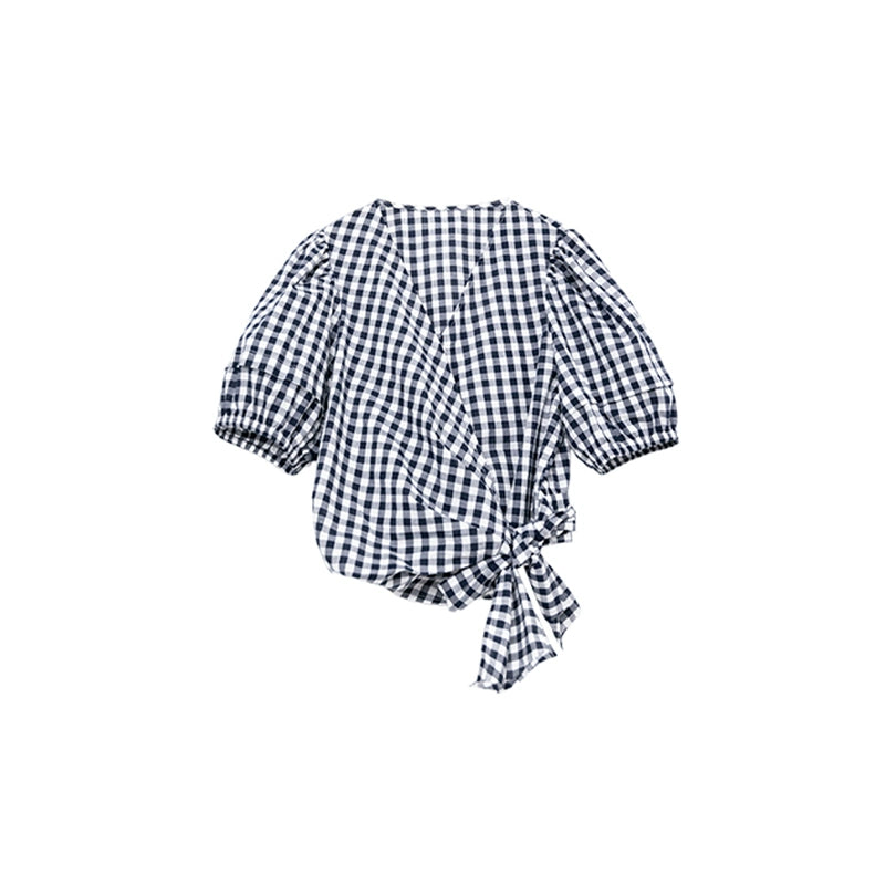 [Oferta especial por tiempo limitado] Conjunto de vestido de verano estilo Hepburn con top con mangas abullonadas y falda tipo paraguas con tirantes en la cintura 