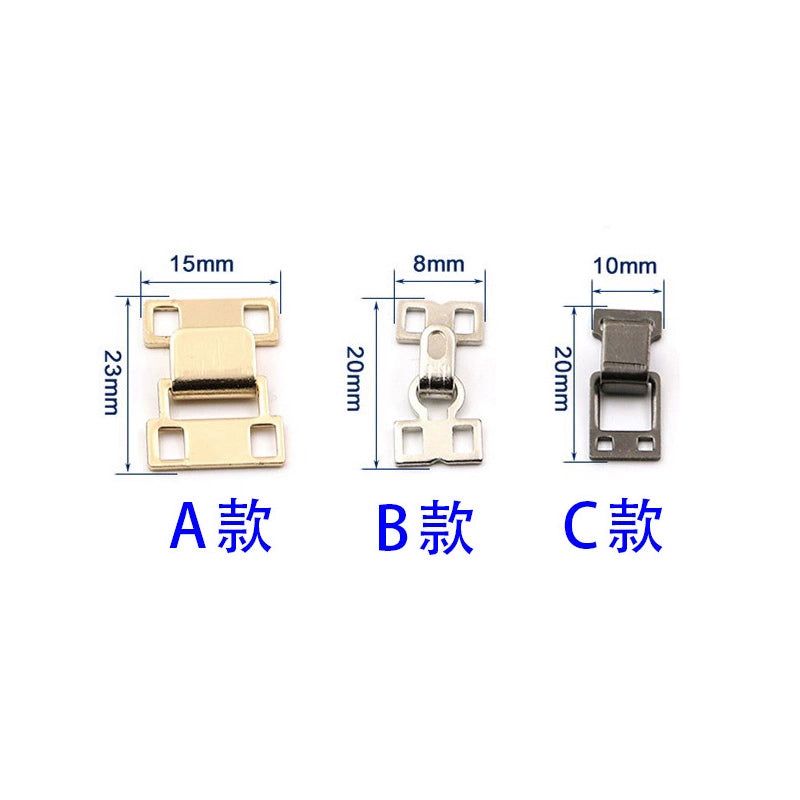 3517★ Hebilla de par de ganchos de collar de metal de alta calidad, hebilla de viento de gancho de collar dorado, hebilla de piel, hebilla de ropa interior, hebilla invisible de abrigo
