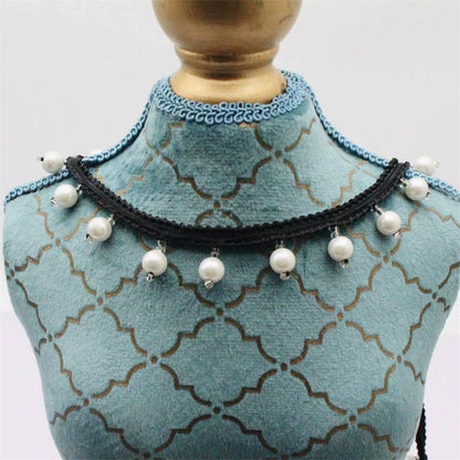 3734★ Colgante Borla Perla Encaje Accesorios Cortina Falda Accesorios Ropa Textiles para el hogar DIY Accesorios Hechos a mano Decoración de ropa