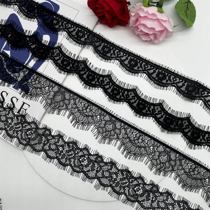 3777 ancho 4-5cm exquisito encaje de pestañas pequeñas DIY tela hecha a mano ropa interior falda cuello accesorios decorativos
