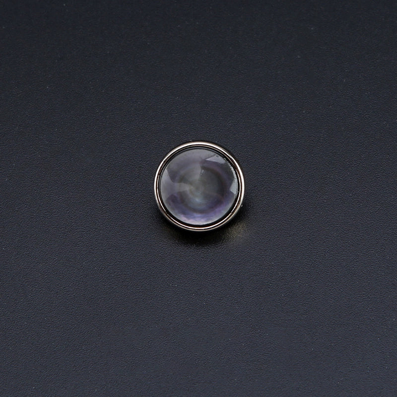 3381★  Shell button men's and women's clothes versatile shirt round high-end button shirt high-end metal bottom corner button accessories