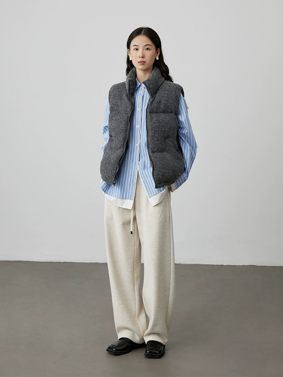 [Camisa de arquitecto] Camisa de rayas azules CAREMIND Chaqueta holgada con temperamento para mujeres que viajan diariamente en primavera y otoño 